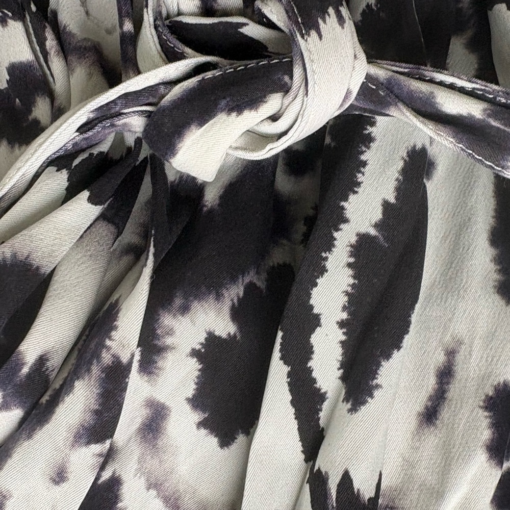 Universal Standard Black & White Cooling Stretch CuproAbstract Zebra Print Dress - Picture 3 of 4